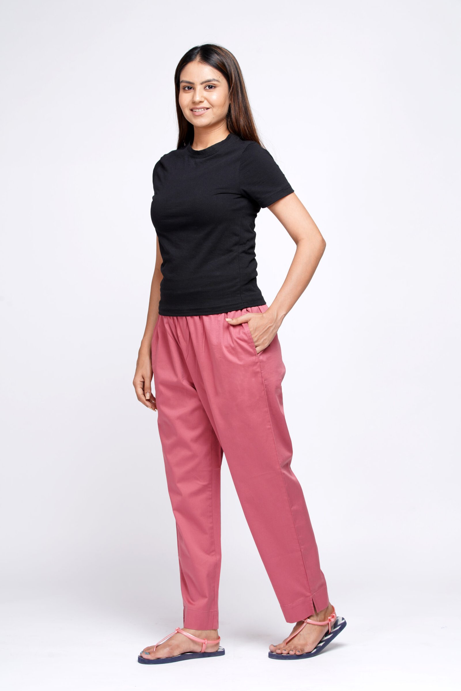 Carrot Pre Washed Cotton Stretch Pant Full Elastic - Image 2