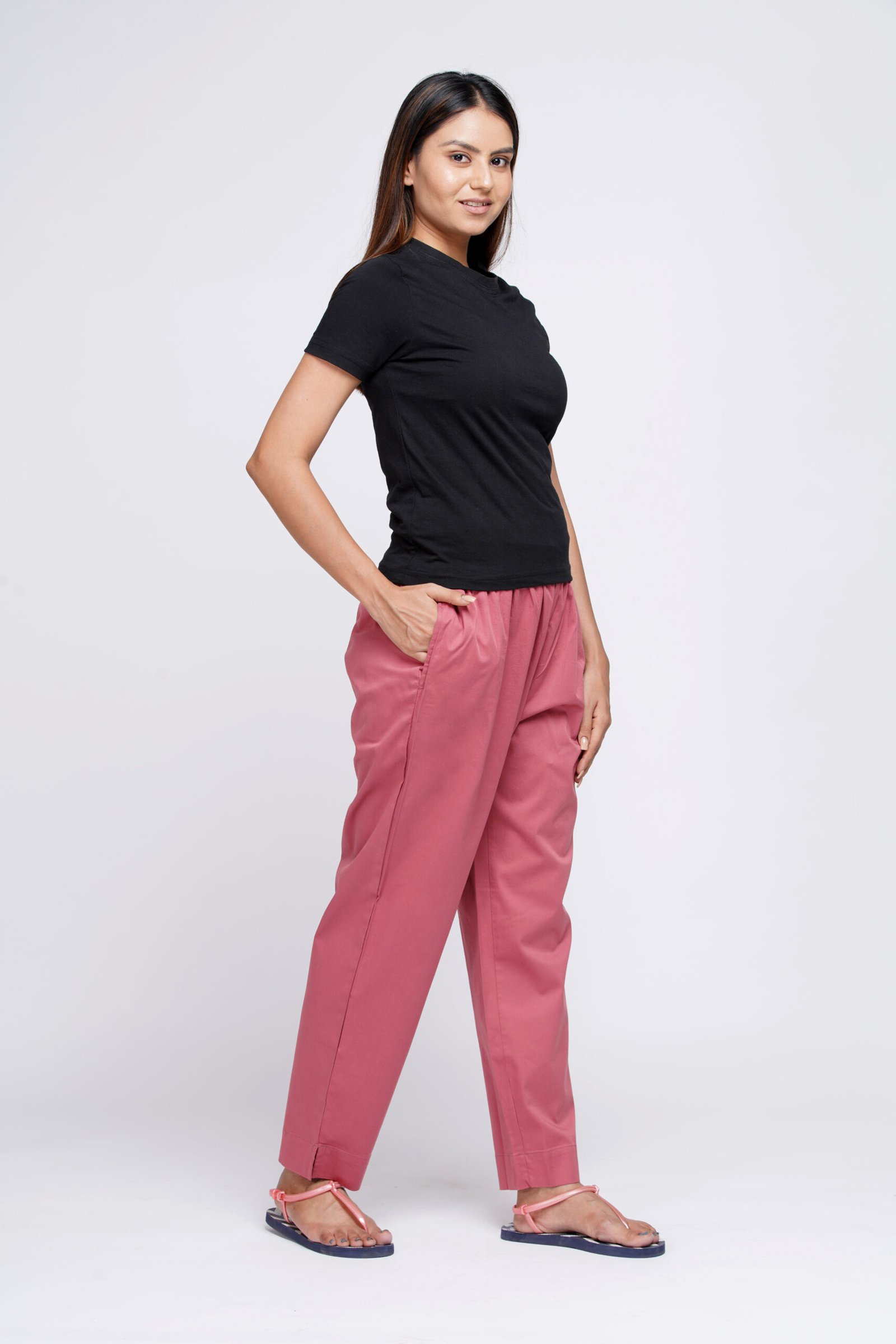 Carrot Pre Washed Cotton Stretch Pant Full Elastic - Image 3