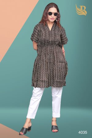 Black Muslin Silk Half-sleeve kaftan