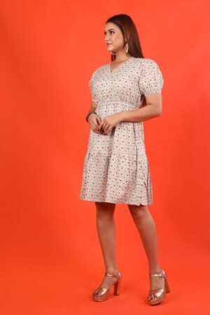 Light Pista Printed Pure Mul Cotton Tunic