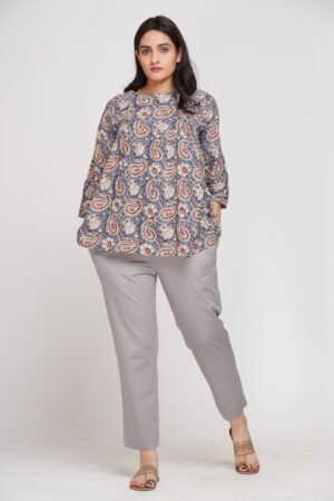 Steel Pre Washed Cotton Stretch Pant Full Elastic